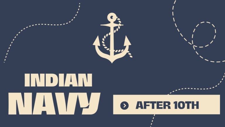 this is an illustrative image made out of vector showcasing "Indian Navy after 10th"