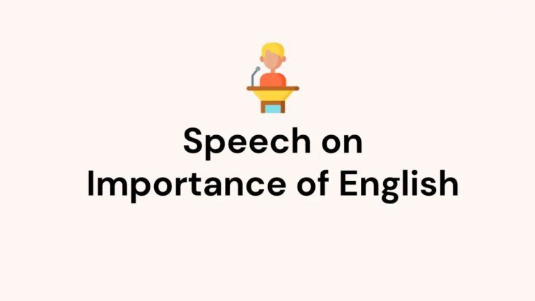 Speech On Importance Of English