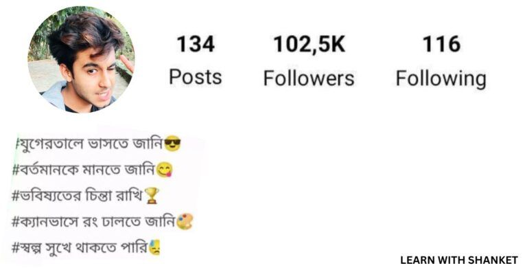 Best 50 Instagram Bio In Bengali