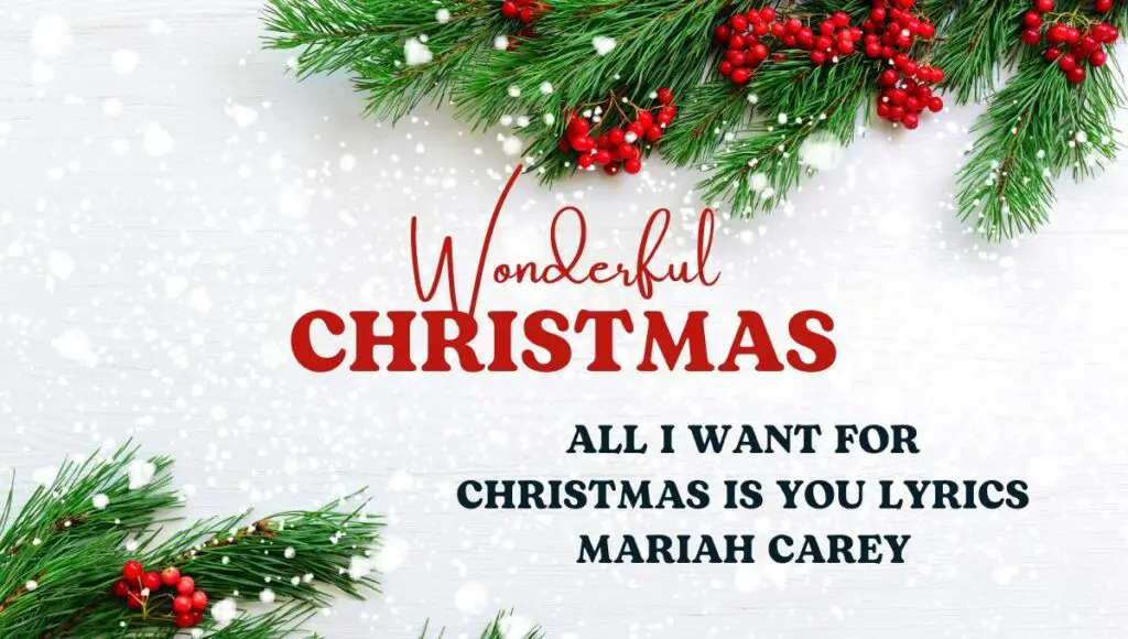 All I Want For Christmas Is You Lyrics Mariah Carey