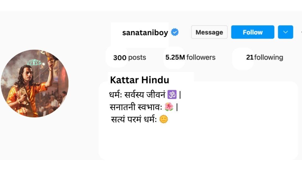 Sanatani Bio for Instagram for boy