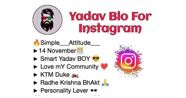 Yadav Instagram Bio