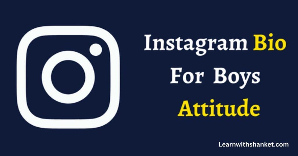 Attitude Bio For Instagram For Boy