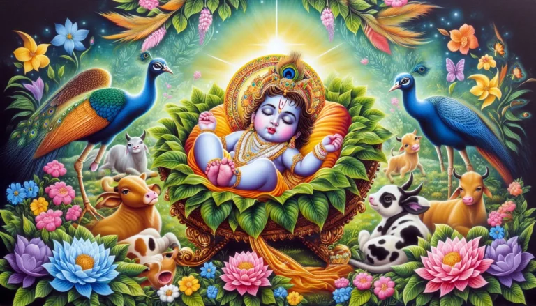 THIS IS THE IMAGE OF The Birth of Lord Krishna